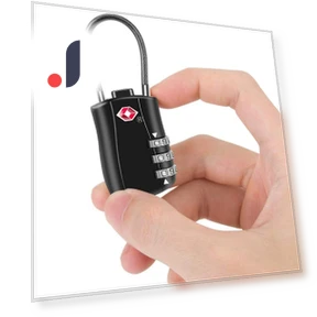 Smart Code Lock with Steel Cable — Luggage Locks, BlacvvMee