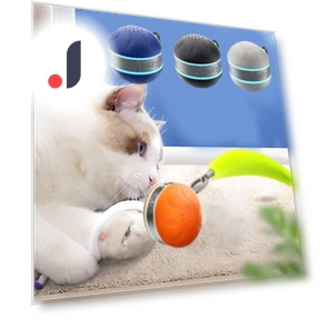 USB Rechargeable Cat Interactive Ball Rotating Smart Kitten Chewing Toy — Cat Playthings, Zhonghefu