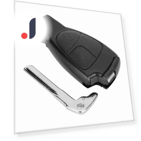 2Button Car Remote Smart Key Case Fob Shell — Key Holders & Accessories, Crystal