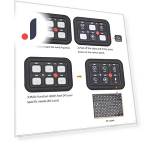 6-button switch panel for car — Panel Dimmer, craftDIY