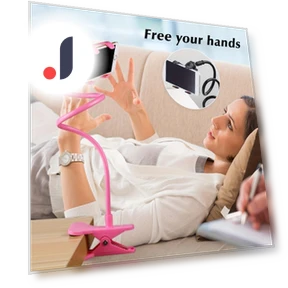 Adjustable Gooseneck Phone Holder with Claw Clamp — Vehicle Phone Holders, Musk