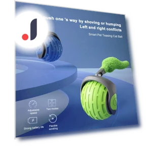 Automatic Interactive Rolling Ball Toy with Faux Tail — Cat Playthings, inWangix