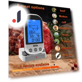 BBQ Thermometer with Timer Alarm — Grill Thermometers, Hongpei