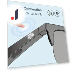 Bluetooth Polarized Sunglasses with Touch Control — Smart Glasses, Musk