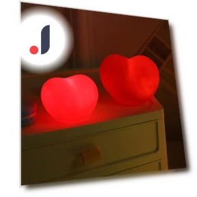 Cute Heart-shaped Vinyl LED Night Light — Night Lights, Entrance Hall