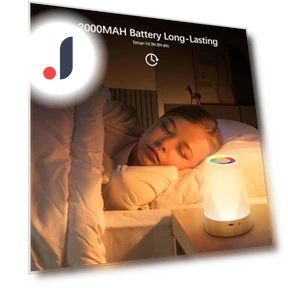LED Bedside Lamp with Touch Dimming — Lamps & Shades, Rainbow Rain