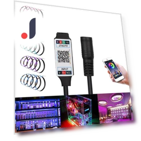 Mini Smart Female Plug to 4Pin Connector DC 5-24V LED Light Strip Adapter Bluetooth RGB Controller — LED Strips, hediGZ