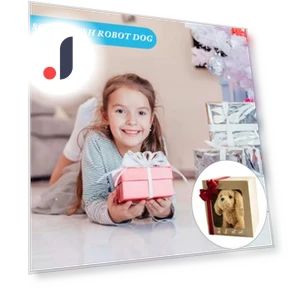 Plush Robot Dog Toy — Interactive, Home Textile Star