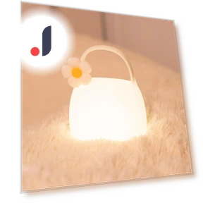 Silicone Touch Night Light Purse with Flower — Night Lights, Colorful summer