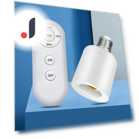 Smart LED Bulb Socket Adapter with Remote Control — Light Sockets, Wolfman