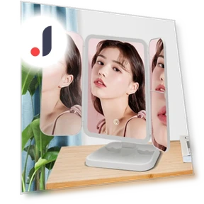 Smart Mirror with Adjustable 180° Rotation — Compact & Travel, Weiyuan