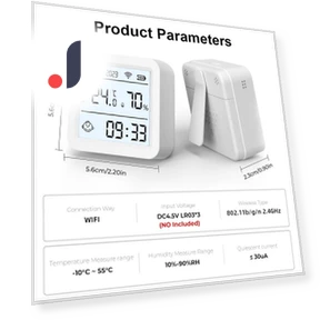 Smart WIFI Temperature and Humidity Sensor — Home Climate Control, Leisure outdoor