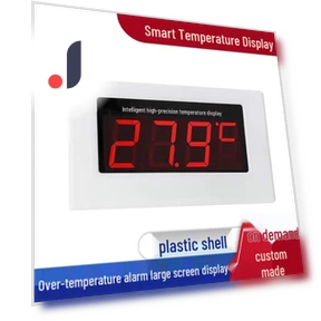 Large LED Digital Thermometer with Smart Temperature and Humidity Alert — Home Climate Control, Discount Domain