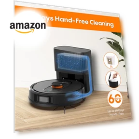 Robot Vacuum and Mop with Self-Emptying — Smart Cleaning Robots, eitton