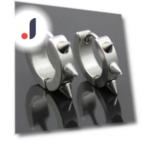 Smart Punk Gothic Stainless Steel Hoop Stud Earrings — Smart Jewelry, AVE