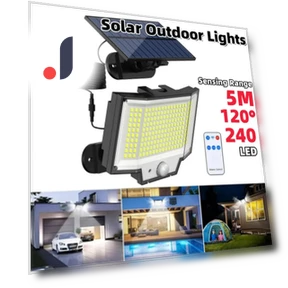 Solar LED Motion Sensor Light — Outdoor Security & Flood Lighting, YH FlashLight