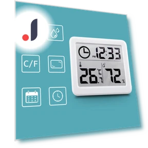 Ultra-thin Smart Home Electronic Digital Thermometer Hygrometer LCD Wall Clock — Home Climate Control, Leisure outdoor