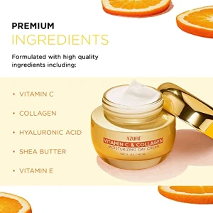 Vitamin C & Collagen Face Moisturizer, Azure Cosmetics