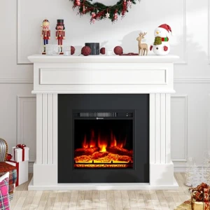 Electric Fireplace with Mantel, oneinmil