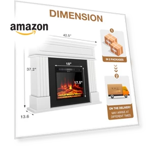 Electric Fireplace with Mantel — Electric Heating Solutions, oneinmil