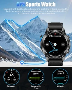 Military Smart Watch with GPS, PODOEIL