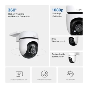 Outdoor Wired Pan/Tilt Security Wi-Fi Camera, TP-Link