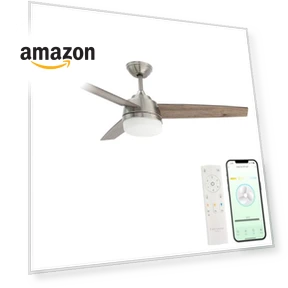 Smart 3-Blade Ceiling Fan with LED Light Kit — Ceiling Fan Lighting Solutions, East Grove Home