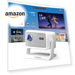 Smart Projector with WiFi and Bluetooth — Home Theater Projectors, VISSPL