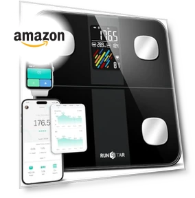Smart Scale for Body Weight and Fat Percentage — Body Composition Analysis, runstar