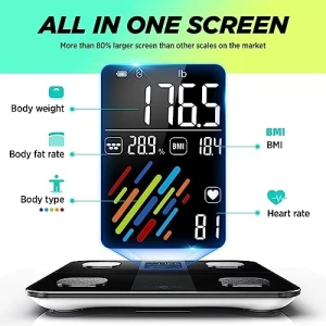 Smart Scale for Body Weight and Fat Percentage, runstar