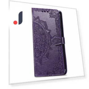 Anti-Scratch Phone Cover Emboss Mandala Flower Leather Wallet Case — Phone Accessories, Smartwatch 2025