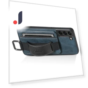 Card Holder Leather Coated Phone Cover with Hand Strap Kickstand — Sleeves, Smartwatch 2025