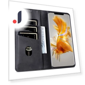 Cowhide Texture Anti-scratch PU Leather Wallet Cover with Magnetic Auto-absorbed Phone Stand — Flip Cases, Smartwatch 2025