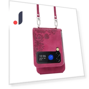 Imprinted Flowers Skin-touch PU Leather Phone Case — Phone Accessories, Smartwatch 2025