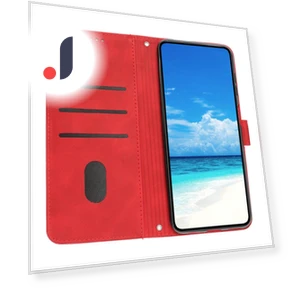 Imprinted Heart Shape Phone Cover Stand Wallet Phone Leather Case with Strap — Flip Cases, Smartwatch 2025
