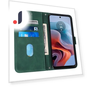Leather Case with Hand Strap Wallet Stand — Phone Accessories, Smartwatch 2025