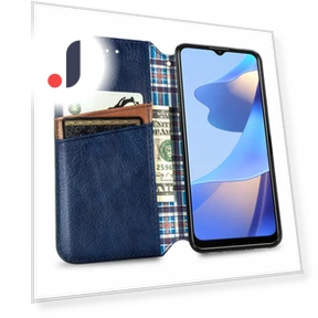 PU Leather Case Rhombus Imprint Wallet Stand Phone Cover — Phone Accessories, Smartwatch 2025