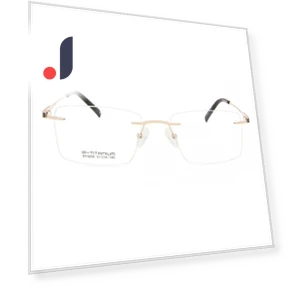 Rimless Rectangle Gold Eyeglasses — Smart Glasses, SmartBuy Collection