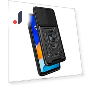 Shockproof PC+TPU Hybrid Slide Camera Cover with Rotating Kickstand — Protective Covers, Smartwatch 2025