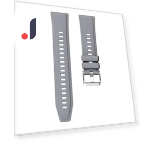 Silicone Strap with Silver Buckle — Fitness Bands, Smartwatch 2025