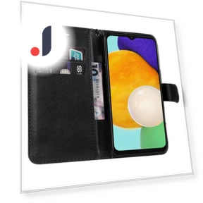 Solid Color Leather Mobile Cover Wallet Stand with Strap — Phone Accessories, Smartwatch 2025