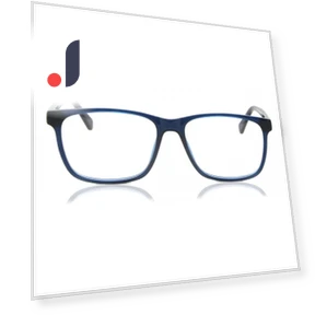 Square Glossy Dark Blue Eyeglasses — Reading Glasses, SmartBuy Collection