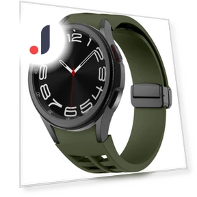 Stylish Silicone Strap with Magnetic Folding Buckle — Bands, Smartwatch 2025