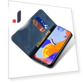 Wallet Phone Case Jeans Cloth Texture Leather Flip Cover — Flip Cases, Smartwatch 2025