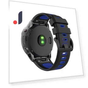 Bi-color Silicone Smart Watch Strap — Fitness Bands, Smartwatch 2025