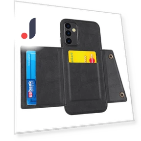 Dual Button Card Slots Phone Case with Kickstand — Phone Accessories, Smartwatch 2025