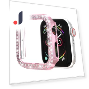 Dual-row Rhinestone Decor Smart Watch PC Case — Smartwatch Protectors, Smartwatch 2025