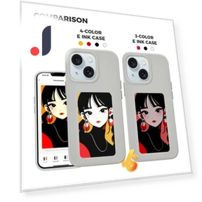 E Ink Case DIY Smart Display Customized Phone Cover — Screen Protectors, Smartwatch 2025