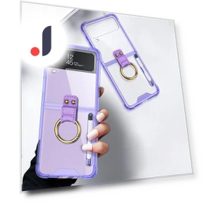 Finger Ring Design Airbag Anti-fall TPU Transparent Phone Case with Stylus Pen — Screen Protectors, Smartwatch 2025