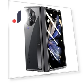 Hinge Protection PC Phone Case with Kickstand and Tempered Glass Film — Screen Protectors, Smartwatch 2025